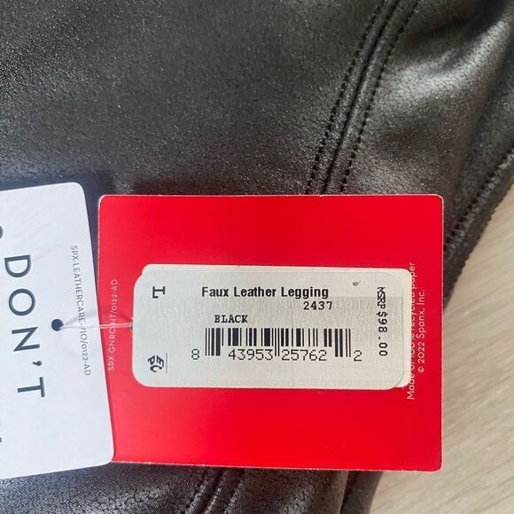 Spanx Faux Leather Leggings Black Multiple Sizes New With Tags - Picture 7 of 12